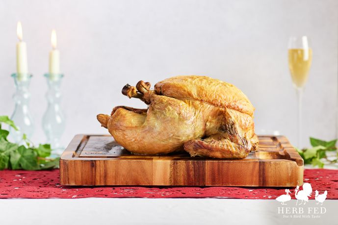 herb fed rooster