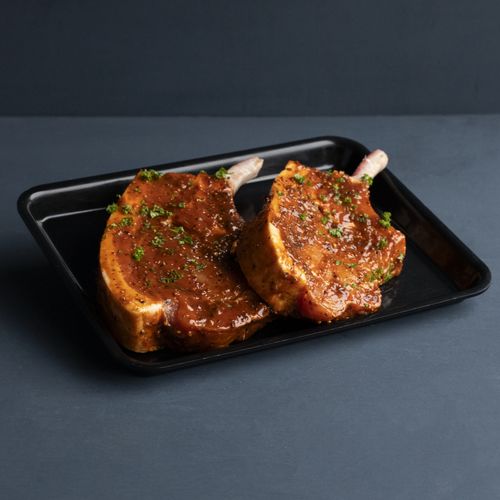 Pork Tomahawk in coffee & black pepper
